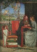 Dante Gabriel Rossetti The Girlhood of Mary Virgin France oil painting artist